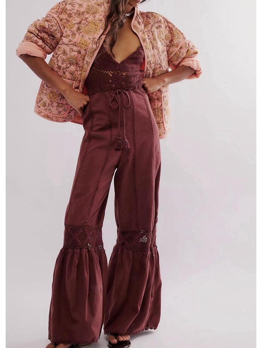 Freya Crochet One Piece Free People sold out Revolve New with tags Medium Brown - Picture 6 of 13